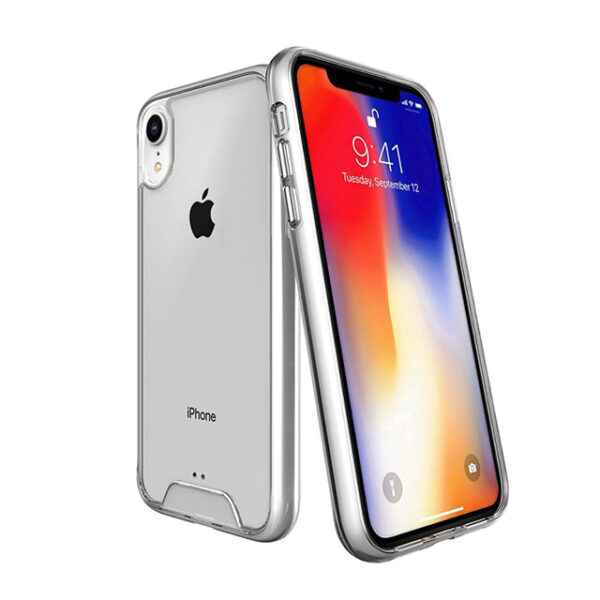 Transparent PC TPU Metal Key Case-iPhone XR-720034 - Image 2