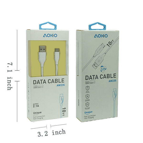 AW235-10Feet USB Cable for Type C-White - Image 2